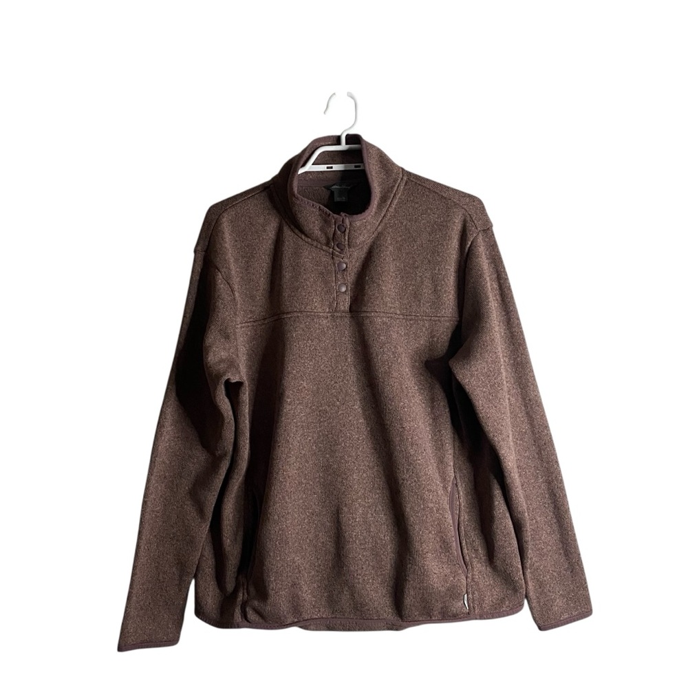 Eddie Bauer Women's Mauve Outdoor Adventure Casual Fleece Pullover